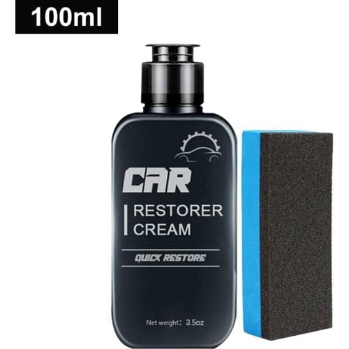 100ml Auto Car Leather Plastic Parts Retreading Agent Wax Auto Care Refurbishing Agent Interior Renovation Maintenance Tools