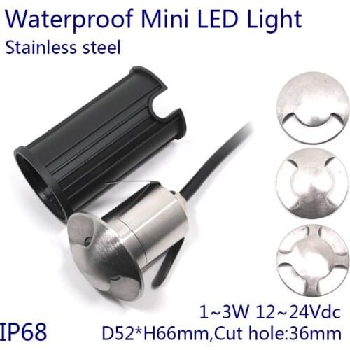 12VDC AC110V 220V 240V 3W LED Underground Light IP68 Buried Mini Outdoor floor light Inground Garden Path Yard Landscape Lamp