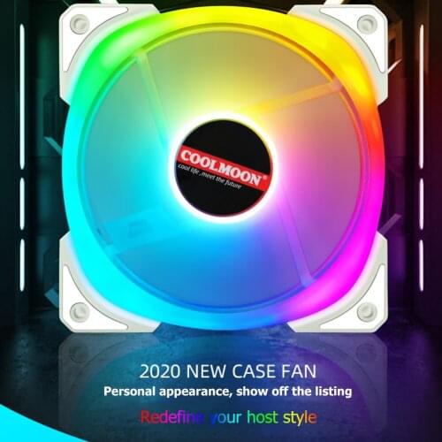 Chassis Cooling Fan 5V 3Pin ARGB 120mm RGB Quiet Desktop Case Radiator for COOLMOON Office Caring Computer Supplies