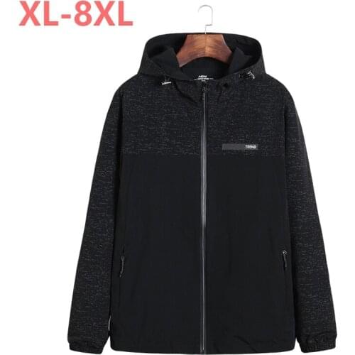 Plus size 10XL 8XL 6XL 5XL softshell waterproof jacket coat men brand-clothing hooded black casual spring coat male windbreaker