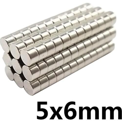 20/50/100PCS Neodymium 5x6 Magnet Super Strong Magnet 5mmx6mm Powerful Magnets 5x6mm Permanent Small Round Magnet 5*6 mm