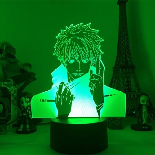 3D Night Light Anime Lamp Jujutsu Kaisen Gojo Satoru Figure for Kids Bedroom Decor Nightlight Manga Cool Gift Child Table Lamp