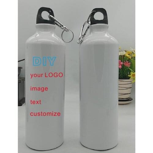 750ML customized Bottle DIY LOGO Name Photo Text Aluminium Big Size Bottle Summer Sport Travel Bike Tour Gifts Creative MAZWEI