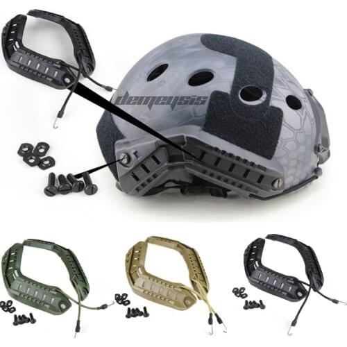 Fast MH Helmet Side Rails Mount Adapter Hunting BJ PJ Helmet Rail Military Tactical Paintball Helmet Accessories
