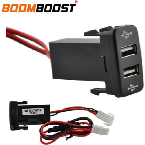 Dual USB Car Charger Socket Dashboard Phone Charger Interface Socket Car Charger Use for Honda 12V 2.1A