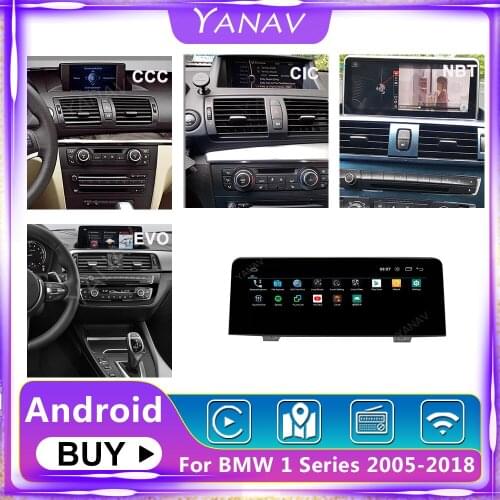 2 DIN Android Car Radio Stereo Receiver For BMW 1 Series E81 E82 E87 E88 F20 F21 F52 Auto GPS Navigation Video DSP Carplay 128G