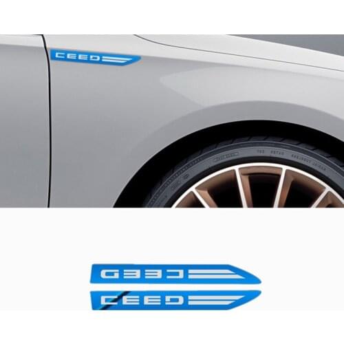 Car Styling 2pcs Side Wing Badge Emblem Fender Sport Car Sticker for Kia Ceed Accessories
