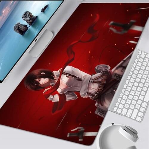 Large Gaming Mouse Pad Persian Carpet Laptop Gamer Keyboard Mousepad Edge Tassel Rubber Table Mat for Pet Anime Attack On Titan