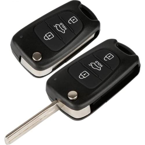 Car Flip Key Cover Automotive Remote Control Keyless Entry Fob Shell 3 Buttons for KIA Rondo Sportage Soul Rio S161C
