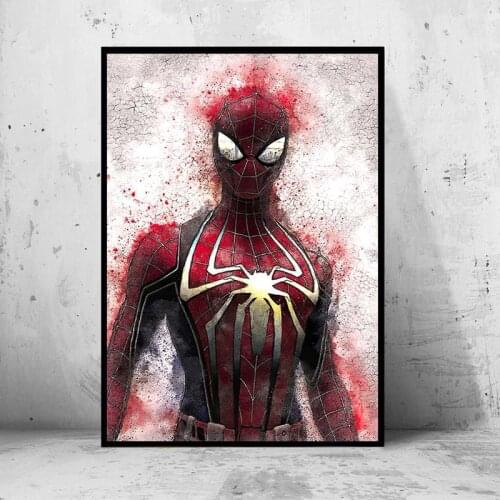 Spiderman Superhero Marvel Avengers Movie Superhero Canvas Print Painting Spiderman Wall Art Decor Room Prints Poster Kids Gift