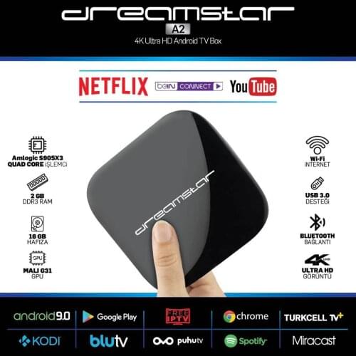 Dreamstar A2 Android 9.0 Tv Box 2 Gb Ram 16 Gb Memory-4K Android 9 Tv Box-s905X3 Cpu