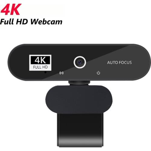 Full HD Mini Webcam 4K 2K 1080P Auto Focus Web Camera USB PC Cam with Micphone for Live Broadcast Video Calling Conference