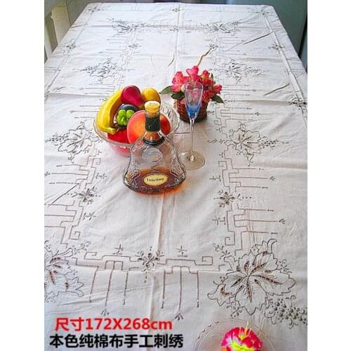 Foreign trade Europe table linen cotton bed cover Chaoshan handmade embroidered grapes 172X262cm specials