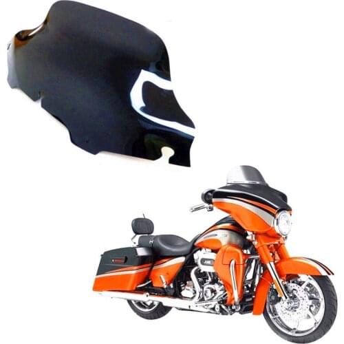 Black 8" Wave Windshield Windscreen for Harley Electra Street Glide Touring FLHT 1996-2013