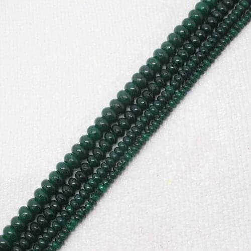 Mini. Order is $7! 2x4-5x8mm Green Jades Rondelle abacus bead stone DIY Jewelry Making Loose Beads 15"