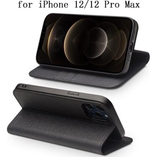 Multifunctional 2in1 Flip Magnetic Case for iPhone 12/12 Pro Max Genuine Leather Phone Cover Bag for iPhone 12 Pro 12pro skin