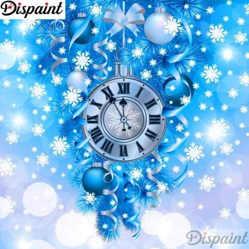 Dispaint Full Square/Round Drill 5D DIY Diamond Painting "Clock scenery" 3D Embroidery Cross Stitch 5D Home Decor A12667