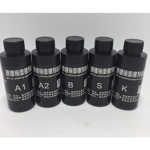 SAT0394 Mini Chrome Paint Kit 100ml*5 Nano Chrome K Agent S Agent Chrome Plating Paint Mirror Chrome Car Paint
