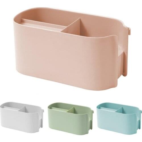 Wall Mount Storage Rack Multi-use ABS Punch-free Quick Drainage Hair Dryer Storage Holders Racks