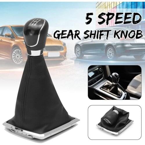 5 Speed Manual Car Gear Shift Knob Shifter Lever Gaiter Boot Cover for ford Focus MK2 FL MK3 MK4 MK7 Mondeo Galaxy Kuga