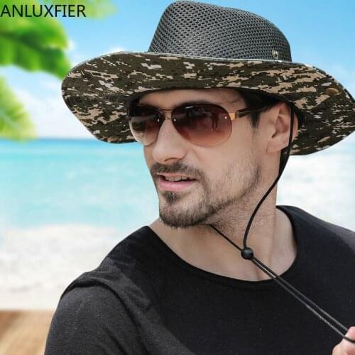 H7255 Sunshade Sunhat Male Summer Sunscreen Hat Men Outdoor Fishing Climbing Travel UV-proof Sun Protection Fashion Casual Cap
