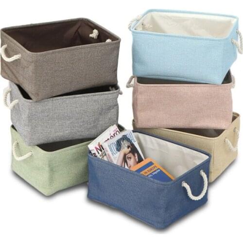 New Folding Storage Basket Foldable Linen Storage Box Bins Fabric Organizer Organize Office Bedroom Closet Toys Laundry Basket