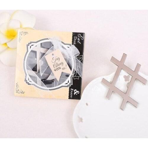 Wedding Favors Gifts for guests Hashtag Love Chrome Finish Silver Metal Bottle Opener Souvenirs Wholesale LX2348