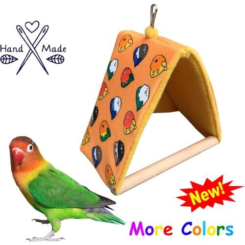 Lovebird Bird Snuggle Hut, Sleepy Hut, Swing Bird Tent, Bird Bedding, Swing, Plush Hut Hammock Cave Cage Cozy Hut