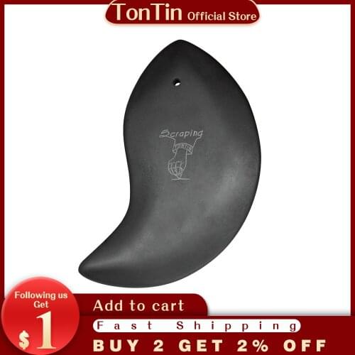 Tontin Traditional Black Bian Stone Needle Therapy Big Fish shape Face-lift Back detox Dredge meridians Neck lymph Tool