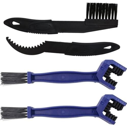 4pcs Plastic Motorcycle Bicycle Chain Clean Brush Gear Grunge Brush MTB Bike Machine Washer Brush Scrubber Cycling Clean Kit