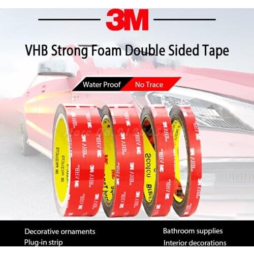 Acrylic Double Sided Tape Adhesive VHB 3M Strong Adhesive Patch Waterproof No Trace High Temperature Resistance For Home Car