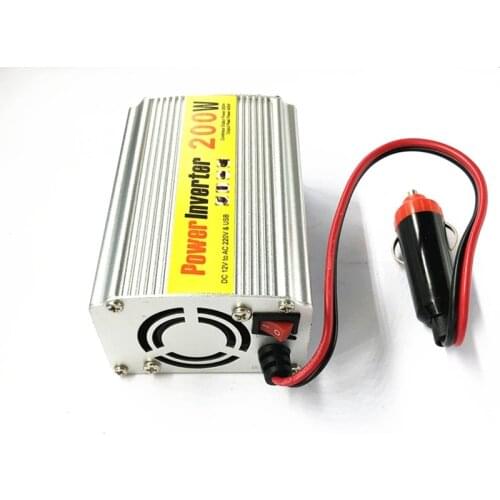 1PC Power Car Inverter 200W Voltage Booster DC 12 V to AC 220 V & USB Car Power Transfer Charger To AC