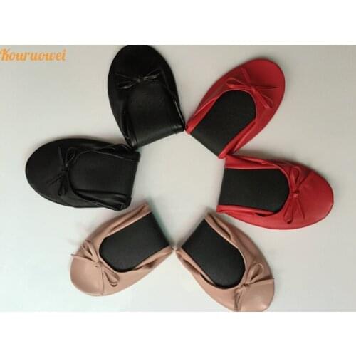 Free shipping ! Soft champagne color flat roll up shoes rolling ballerina shoes with bag custom logo