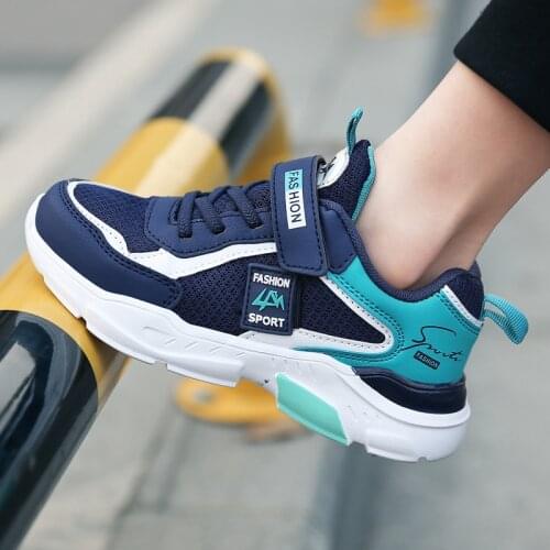 Kids shoes Leather Boys Shoes 2021 Childrens Shoes Autumn Warm Childrens Sports Shoes Running Mesh Shoes