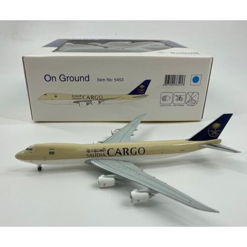 1:400 Saudi CARGO Airlines B747-8F Dreamlifter with Wheels Landing Gears Metal Alloy Aircraft Plane Collectible Display Model