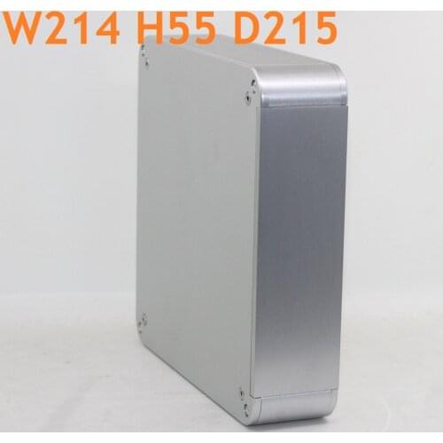 Curved Design Power Amplifier Chassis DIY Decoder Shell Home Audio Headphone AMP Case W214 H55 D215