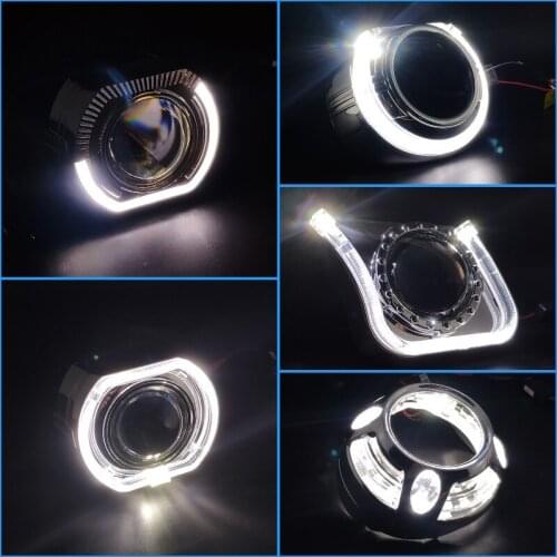 Angel Eyes Shrouds For Bi-Xenon Projector Lens 3.0 Hella 3R/Q5 Mask Covers Bezels Headlight Lenses Car Accessories Retrofit DIY
