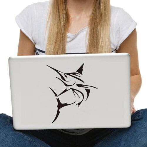 Creative Tribal Marlin Fish Bone Wall Sticker Small Computer Decor Car Styling Window Stickers Home Decoration Art Wallpaper