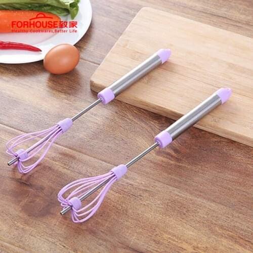 Mixer Egg Beater Manual Self Turning 304 Stainless Steel Whisk Hand Blender Egg Cream Stirring Kitchen Tools