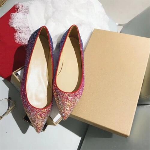 Fashion Brand Womens Shoes Top Quality Casual Flats Shoes For Woman Pointed Toe Wedding Shoes Breathable Leather Dress Shoes