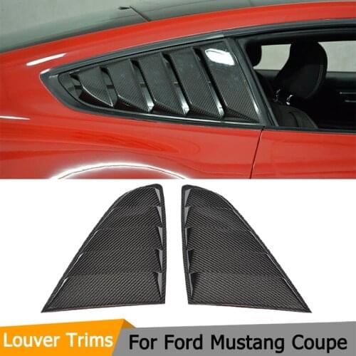 Carbon Fiber FRP Auto Car-Styling Side Window Air intake Trims Decoration grille for Ford Mustang 2015-2017