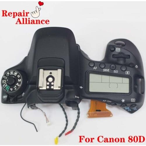New Original 80D Top Cover Assembly With Top LCD screen Flash Repair Part For Canon 80D SLR