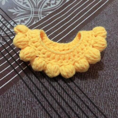 New ball cat Teddy dog big dog cute knitted wool hand-woven pet collar neck circumference