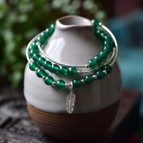 Wholesale Green Natural Crystal Bracelets 6mm Beads with Accessories Bracelet Lucky for Women Crystal Trendy Jewelry
