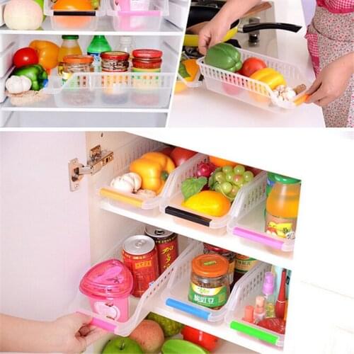 Home refrigerator food and beverage plastic storage baskets drawer storage box storage box organizing baskets