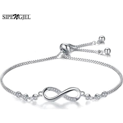 SIPENGJEL Minimalist Infinity Bracelets On Hand Korean Adjustable Woman' Bracelets For Women Jewelry Gift браслеты на руку