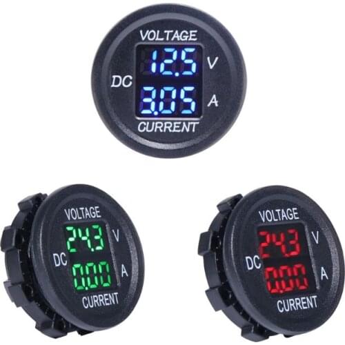 Universal LED Display DC 9V To 48V 10A Digital Voltmeter Ammeter Voltage Current Meter For 12V 24V 36V Electric Bike Motorcycle