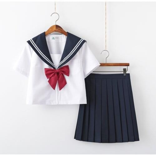 Japanese Sweet Kawaii JK Uniform Cos Sailor Suit Long / Short Sleeve Student College Style Lolita Suit Girl