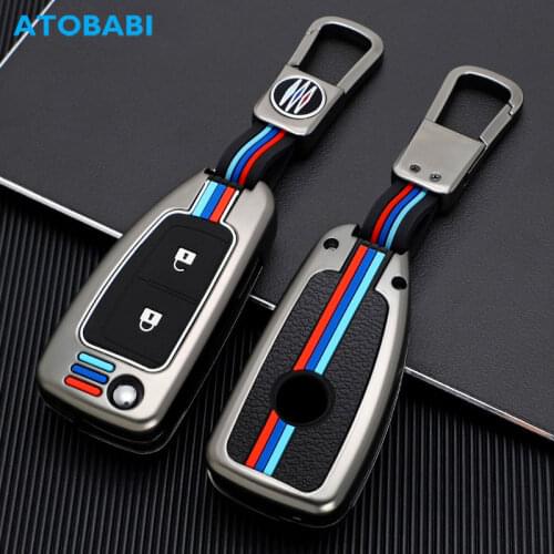 Zinc Alloy Car Key Cases 3 Buttons Flip Remote Control Fobs Protector Cover For Nissan Rogue Kicks X-Trial Qashqai Sentra Sunny