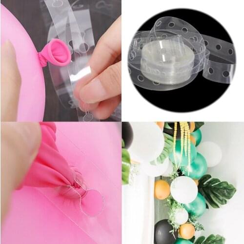 1pc 5M Accessories Balloon Wedding PVC arch decoration balloon chain Party Birthday Balloons Backdrop Decor Accessories